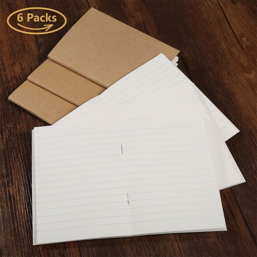 6 Sets Blank Paper Refill For Notebook Journal Diary Passport Memo Notepad Memo