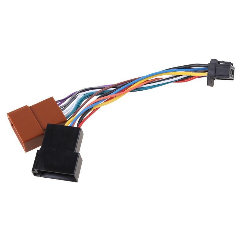16Pin Audio Car Stereo Wiring Harness Plastic ISO Adapter Fit for Most Cars