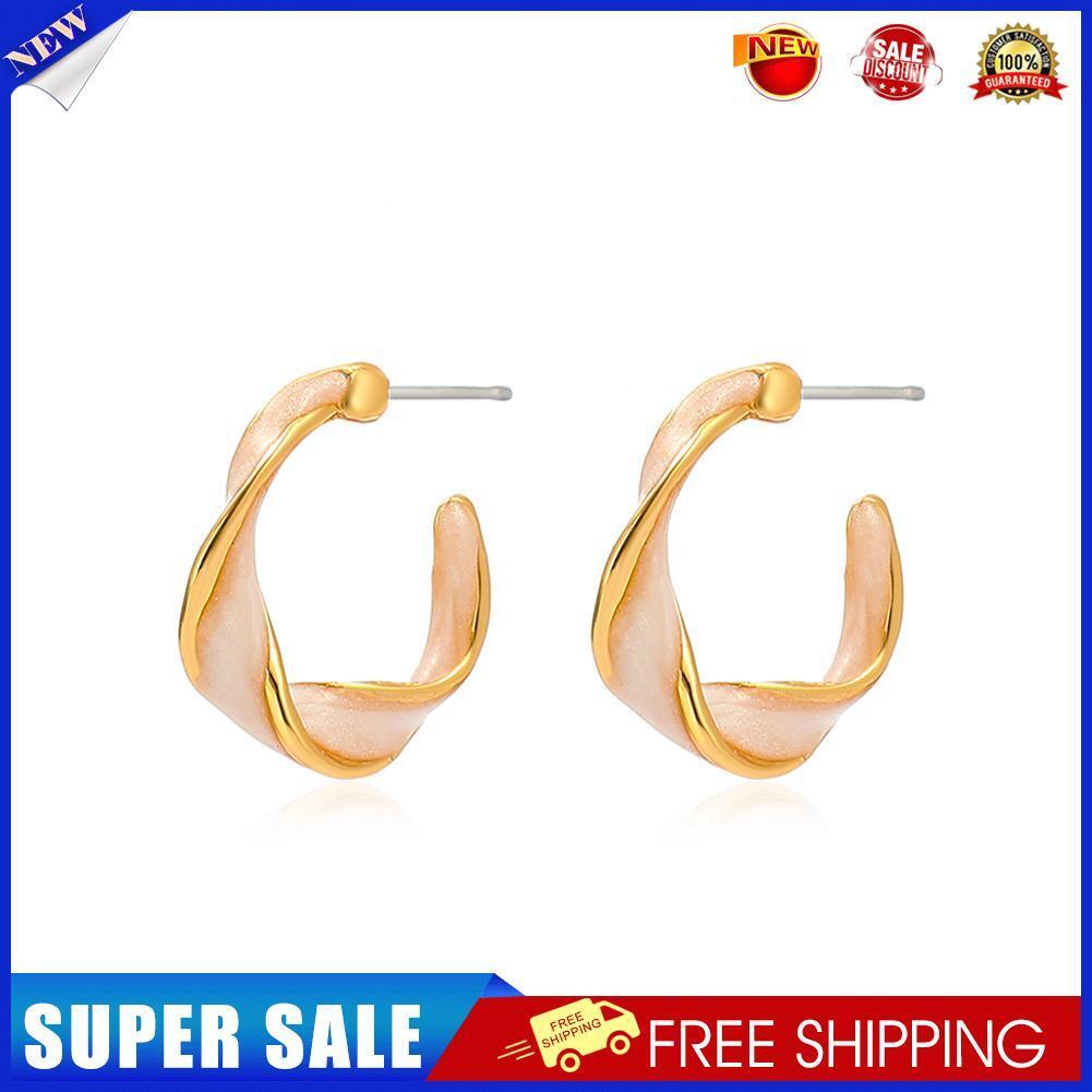 Fashion Alloy Spiral Stud Earrings Hanging Drop Earrings Female Jewelry