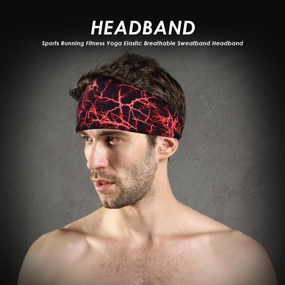 Sports Fitness Yoga Sweatband Hair Band Elastic Breathable Headband (Red)