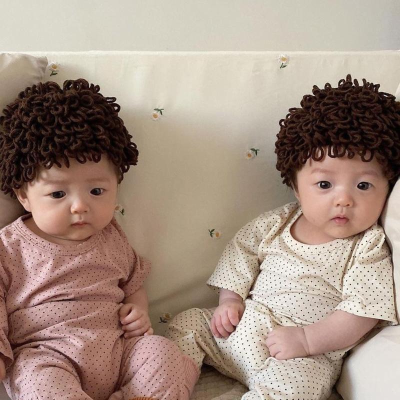 Baby Funny Hat Children Wig Hat Instant Noodle Hat Curly Hat for Funny Party