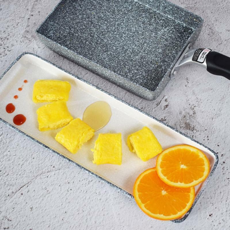 Japanese Omelette Rectangle Frying Pan Non-Stick Tamagoyaki Rolled Egg Cooker