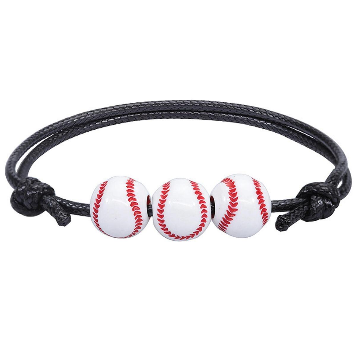 10 Pieces Braided Bracelets Wristband Soccer Football Jewelry for Girls Boys