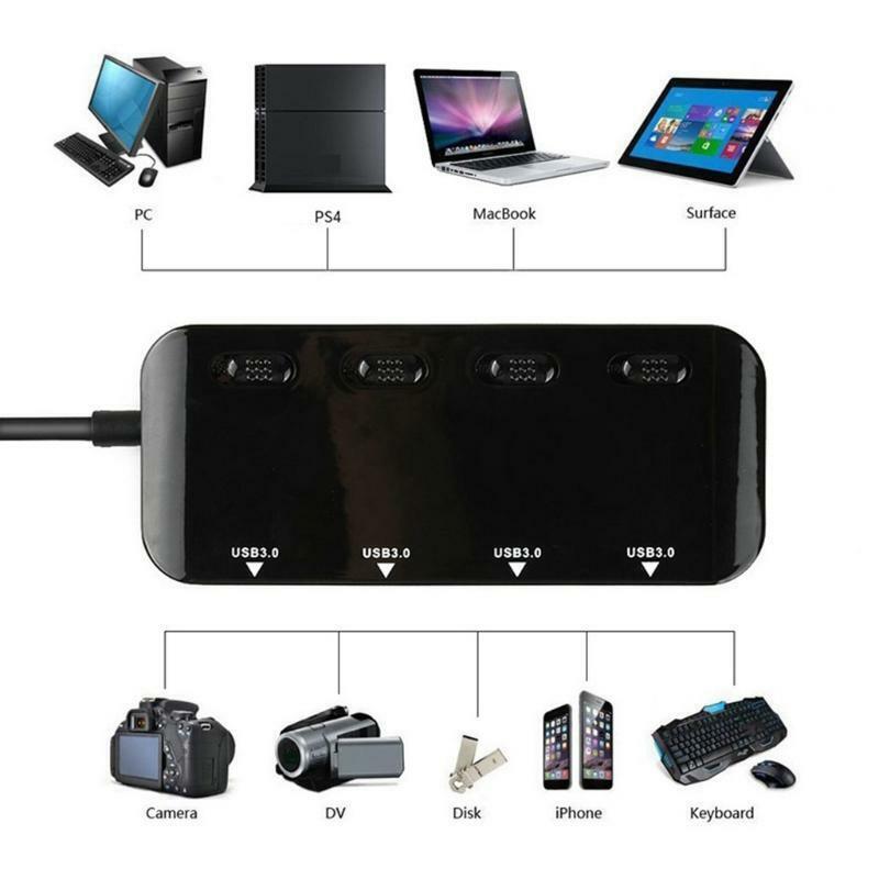 4-port Usb3.0 Hub 1 to 4 Splitter Usb 3.0 Hub Adapter High Speed 5Gbps 4 Ied