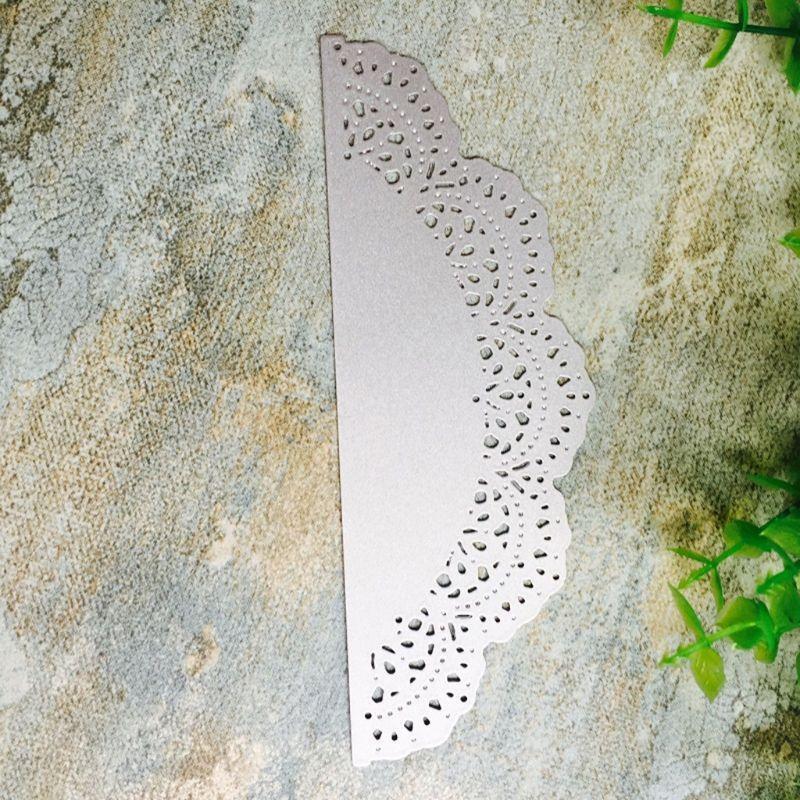 Semicircle Lace Cutting Dies Greeting Invitation Message Card Photo Album Making