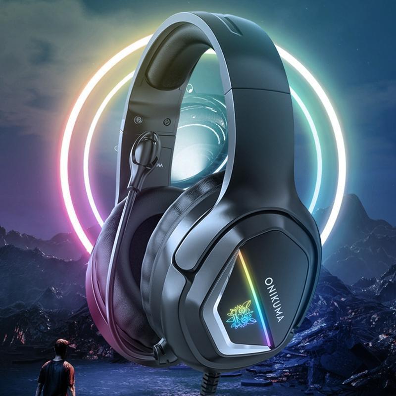 RGB Breathable Gaming Headset Headphone for Laptop Tablet Computer Mobile