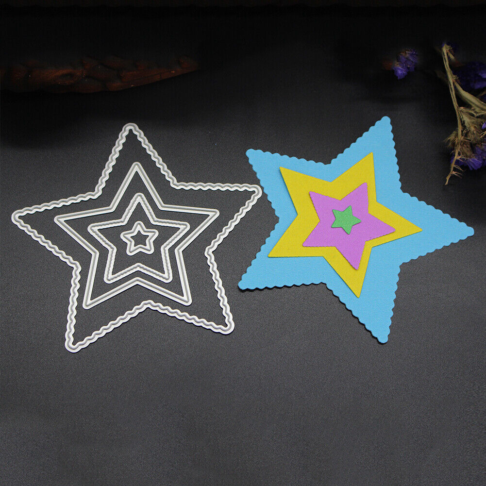 4pcs Stars Metal Cutting Die Stencils DIY Embossing Scrapbooking Craft-1521