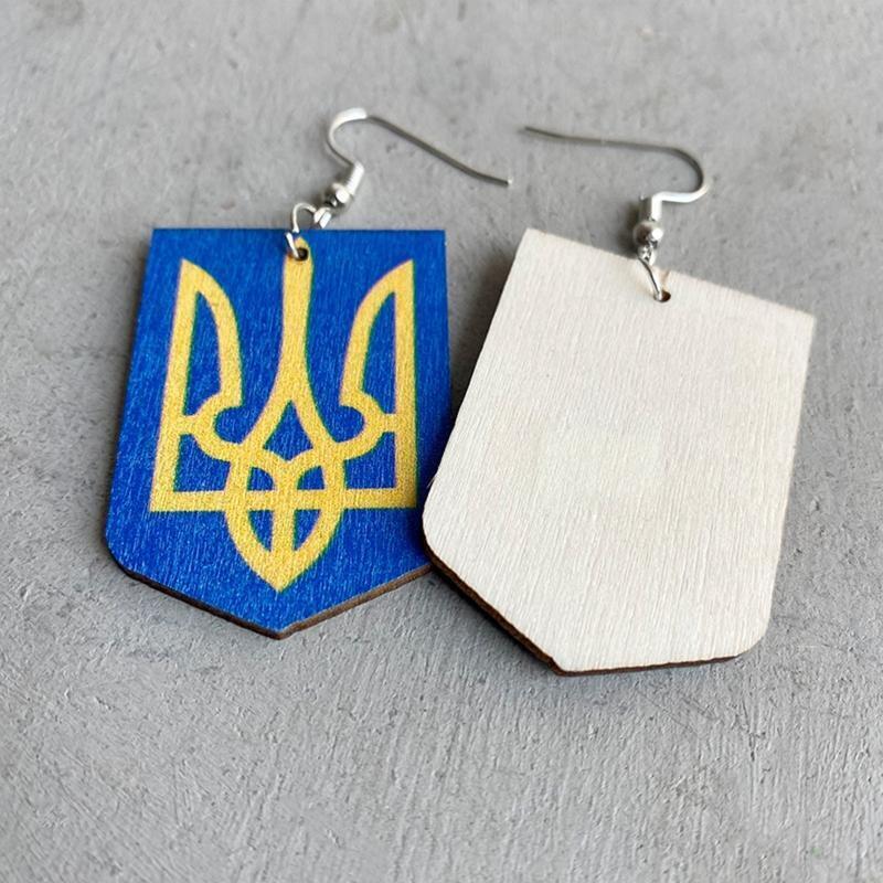 Ukrainian Flag Pendant Earrings Jewelry for Daily Wear Wedding Birthday Party
