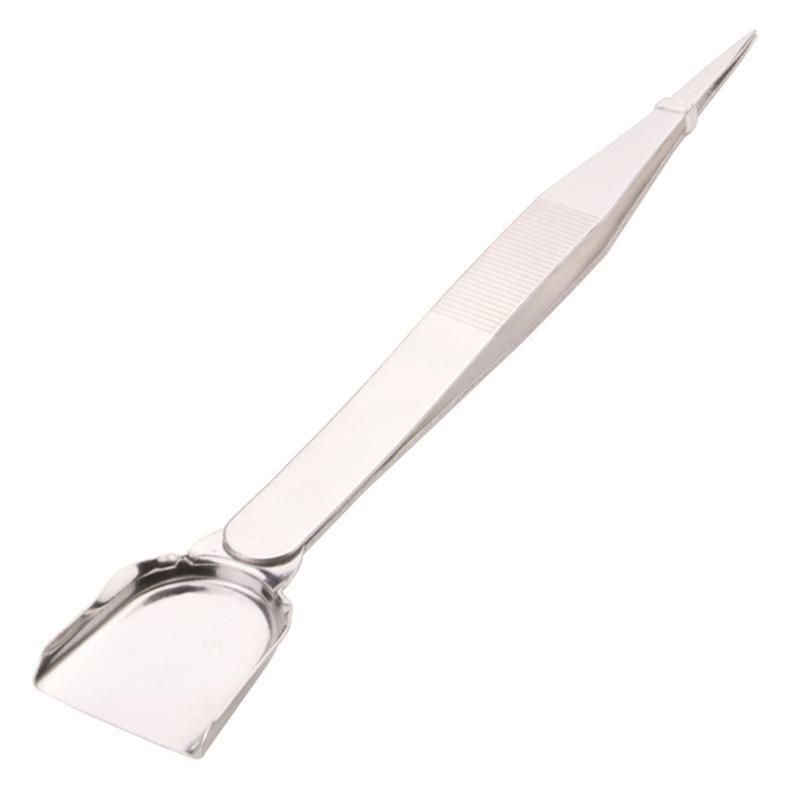 Diamond Tweezer with Scoop for Stones Bead Work Gemologist Tweezers Shovel End