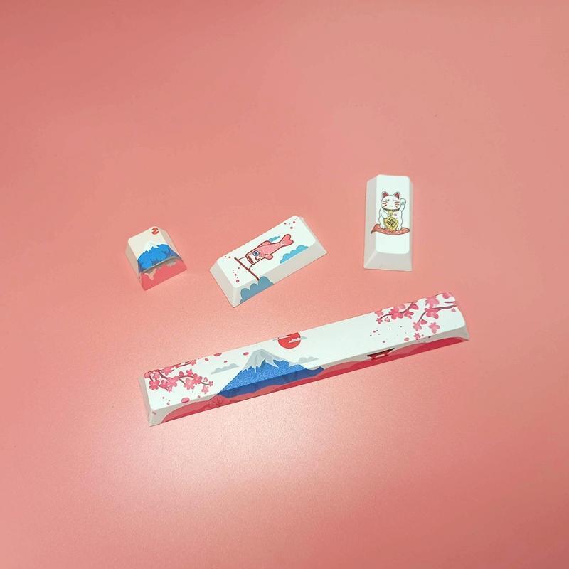 4PCS PBT OEM Profile Keycap Dye-Sub 6.25U Spacebar Enter Keycap for MX Switch