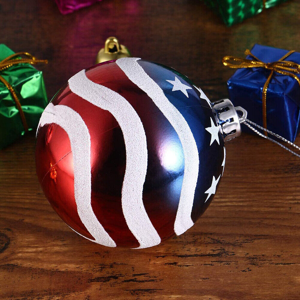 6pcs Independence Day Ball Hanging Ornament Christmas Party Home Decoration