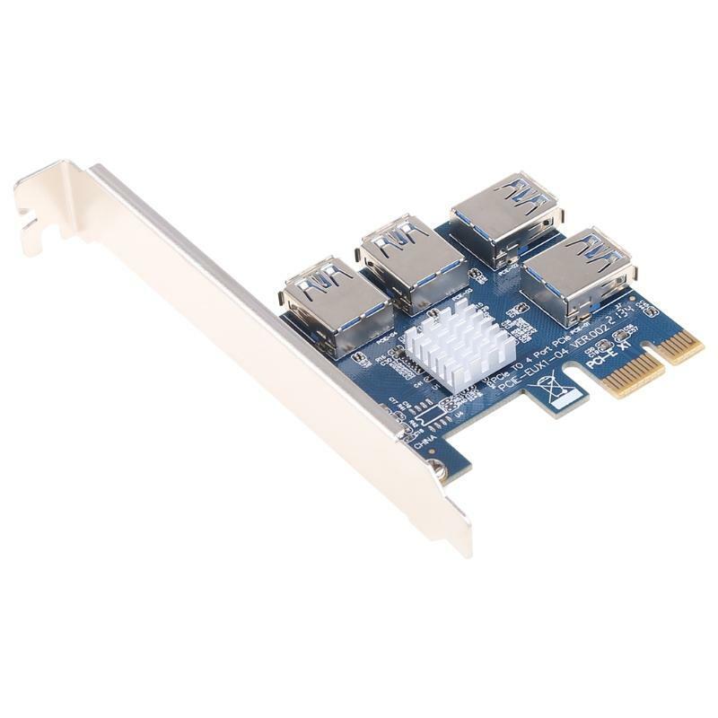 PCI E 1 to 4 slots PCIE Riser Card USB3.0 Multiplier Miner Card Expansion Card