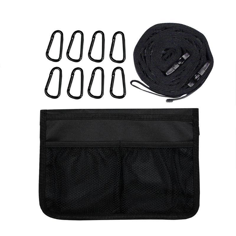 6.5m Outdoor Camping Lanyard Hanger Campsite Storage Strap with 8Hooks Belt Rope