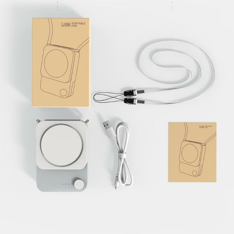 Lazy Hanging Neck Fan USB Charging Mini Desktop Small Fan Strong Wind Neck Fan