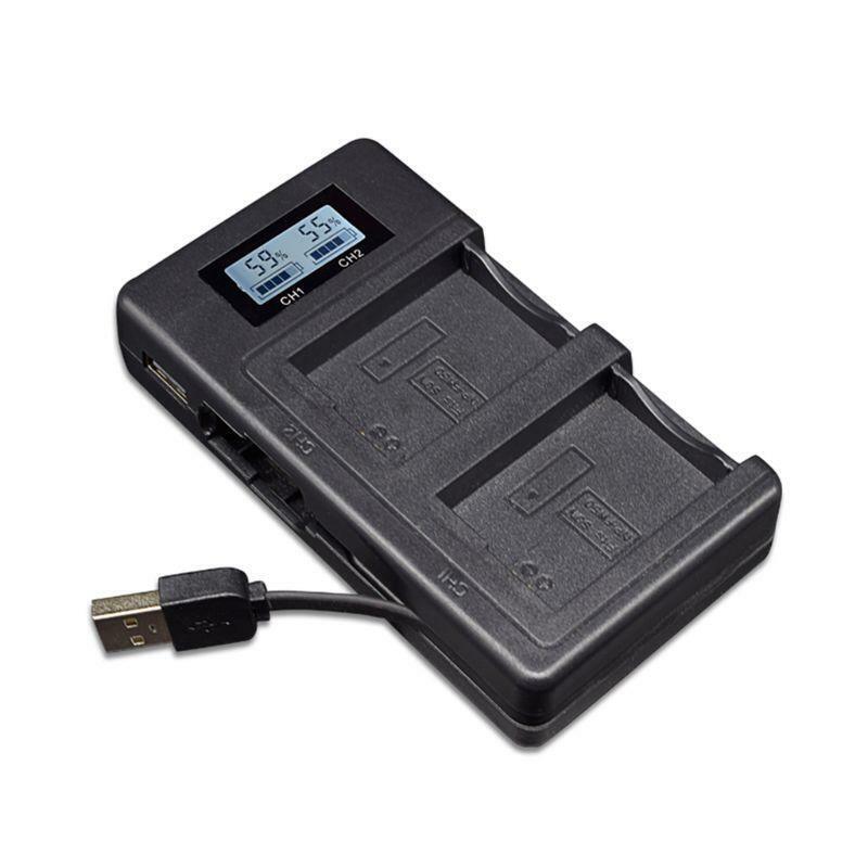NP-FW50 Camera Battery Charger LCD Display Dual USB Charger for Sony A6000 A6500
