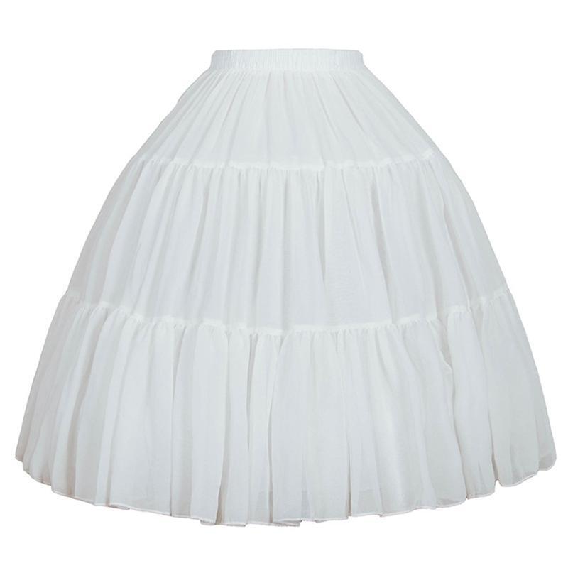 Adjustable Hoop Skirt Petticoat Victorian Costume Half Slips for Women Girls