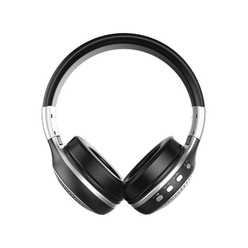 B19 Headphone LCD Display Wireless Music Earphone Stereo BT 5.0 TF MIC FM Radio