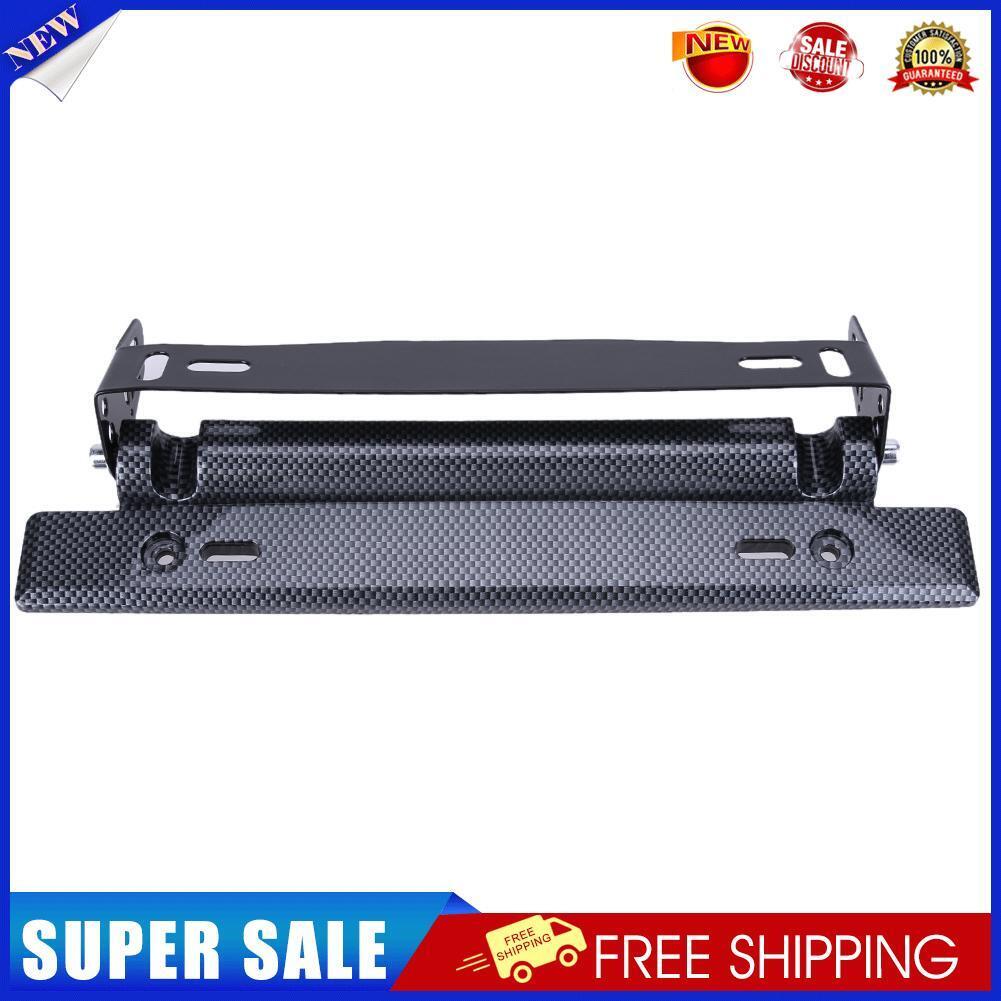 Adjustable Carbon Fiber Number Car Racing License Plate Frame Holder
