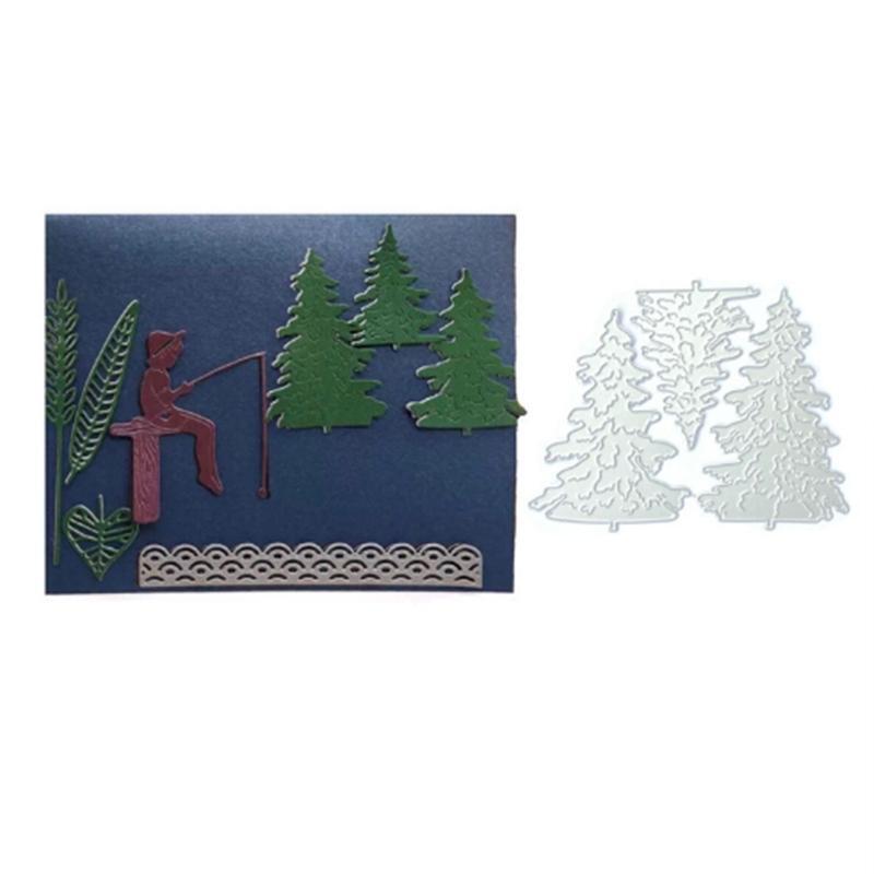 Christmas Tree Cutting Dies Stencil Scrapbooking DIY Album Stamp Paper Card