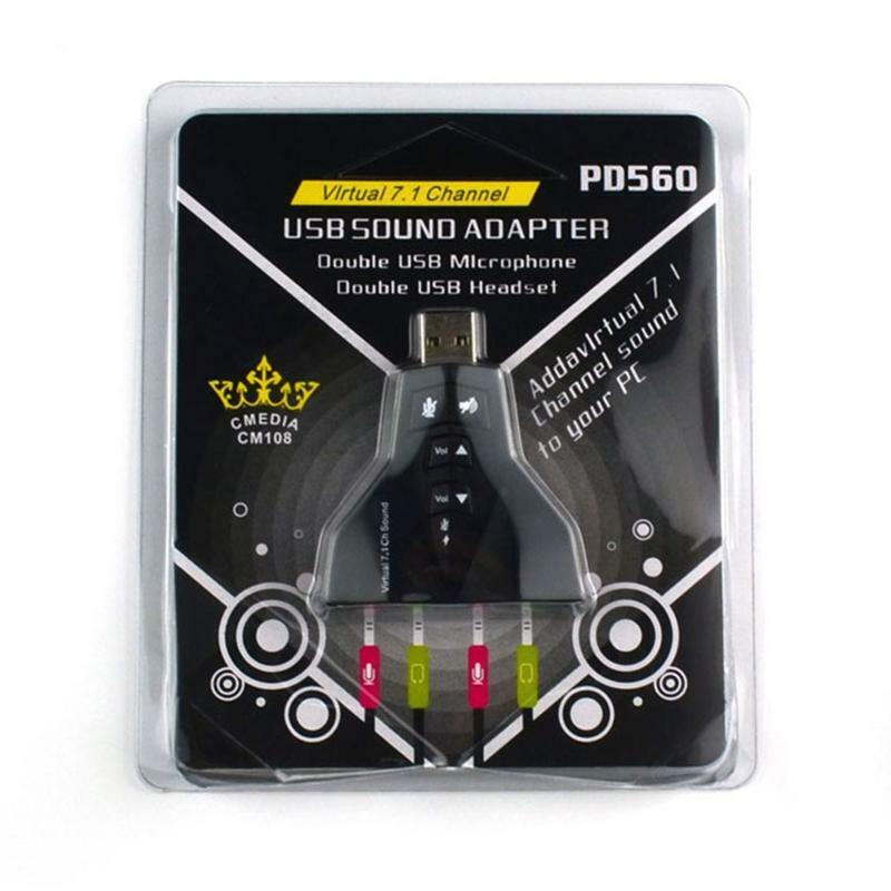 7.1 Channel USB2.0 Stereo Audio Adapter External Sound Card Support Voice Change