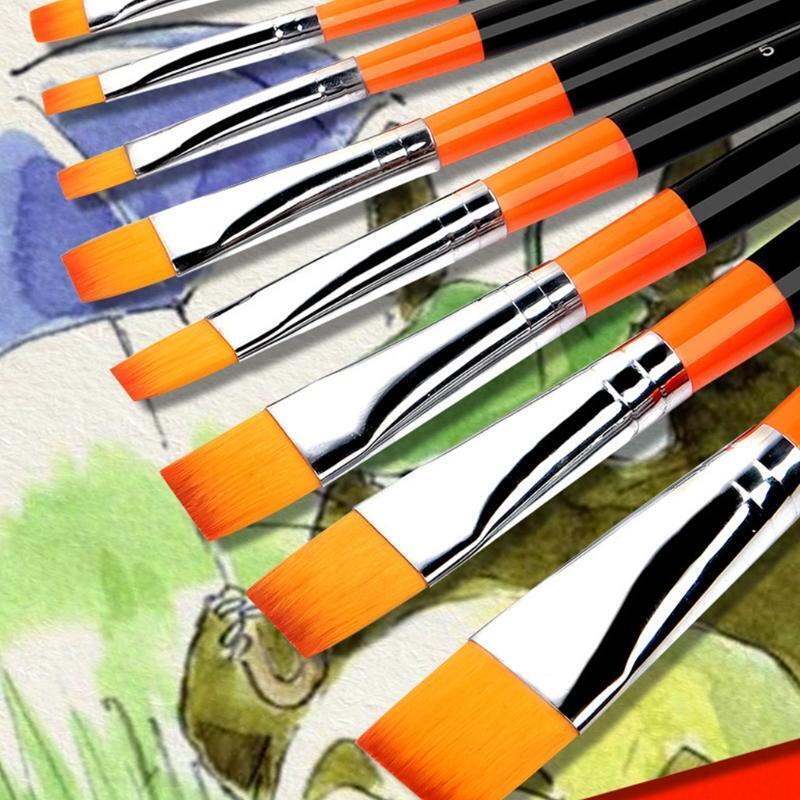 Portable Paint Brushes 9 Types Professional Paint Brush Oil Painting Brush Sets