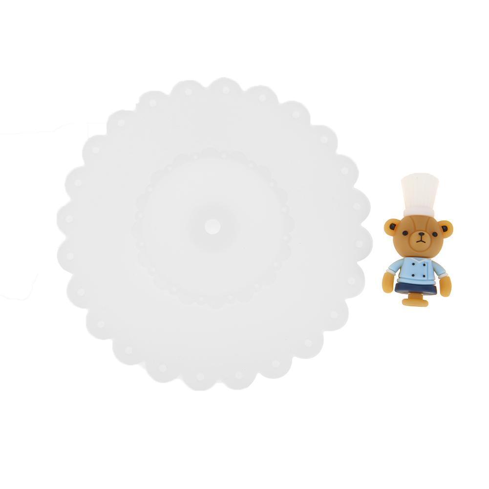 Multi-functional Silicone Dust-proof Bowl Cover Leak-proof Cup Lid (White)