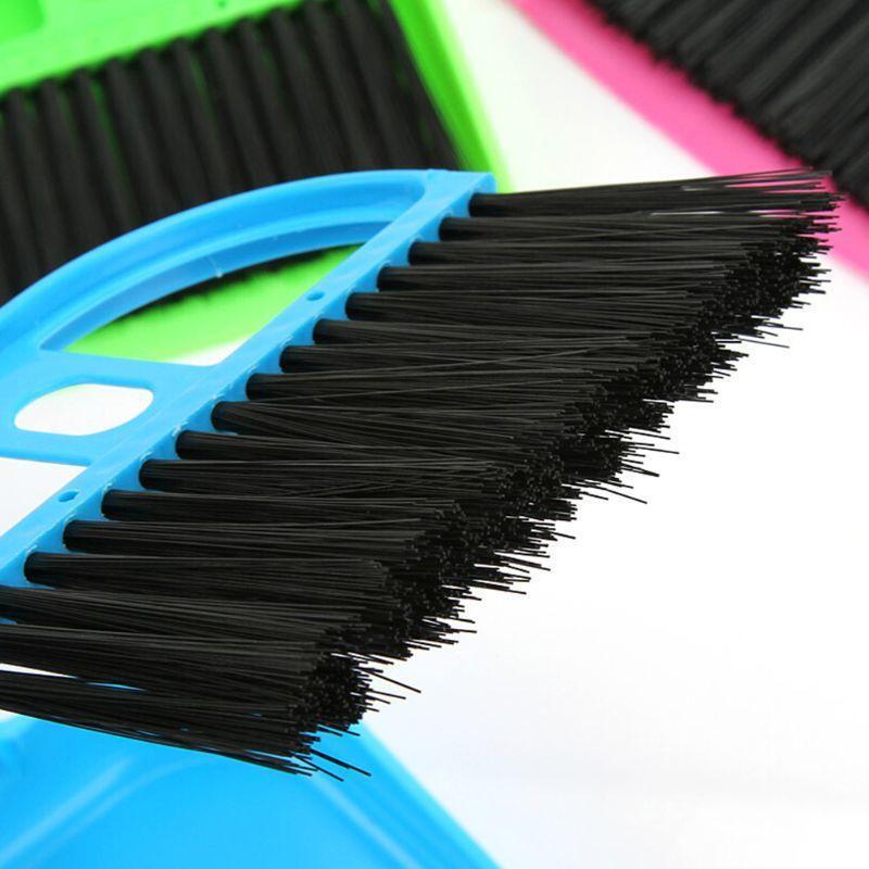 Mini Desktop Sweep Cleaning Brush Broom Dustpan Set Hamster Hedgehogs Waste Tool