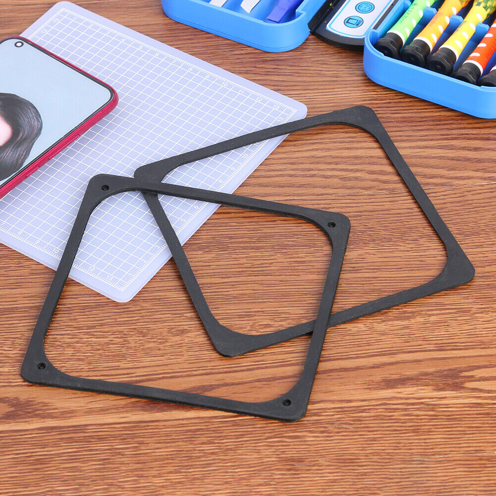 2pcs 120x120mm Anti Vibration Silicone Rubber Fan Gasket for PC Case Fan