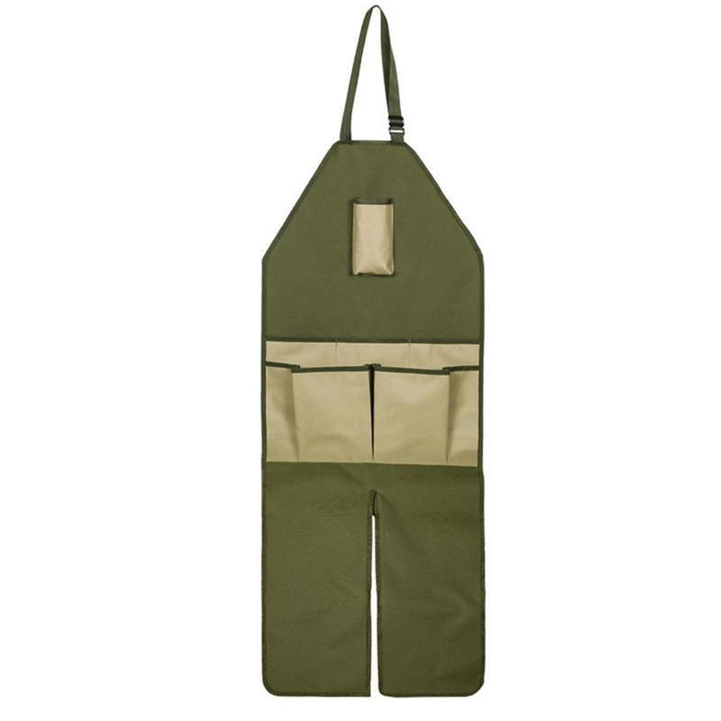 Oxford Cloth Gardening Apron with Multi Pockets Leg Protect Waterproof