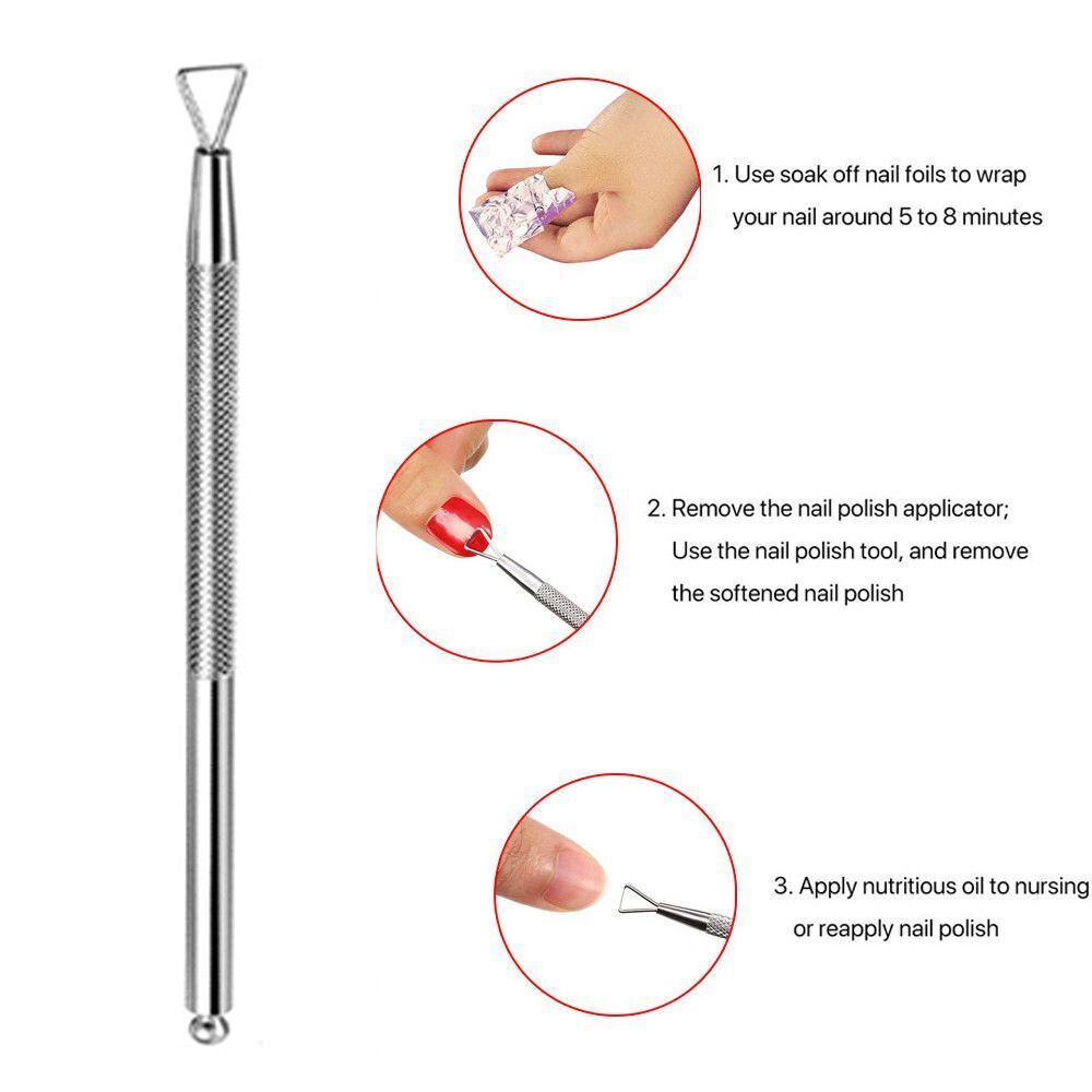 Stick Rod Set Dual-ended Cuticle Pusher Nail Gel Cleaner Nail Polish Remover