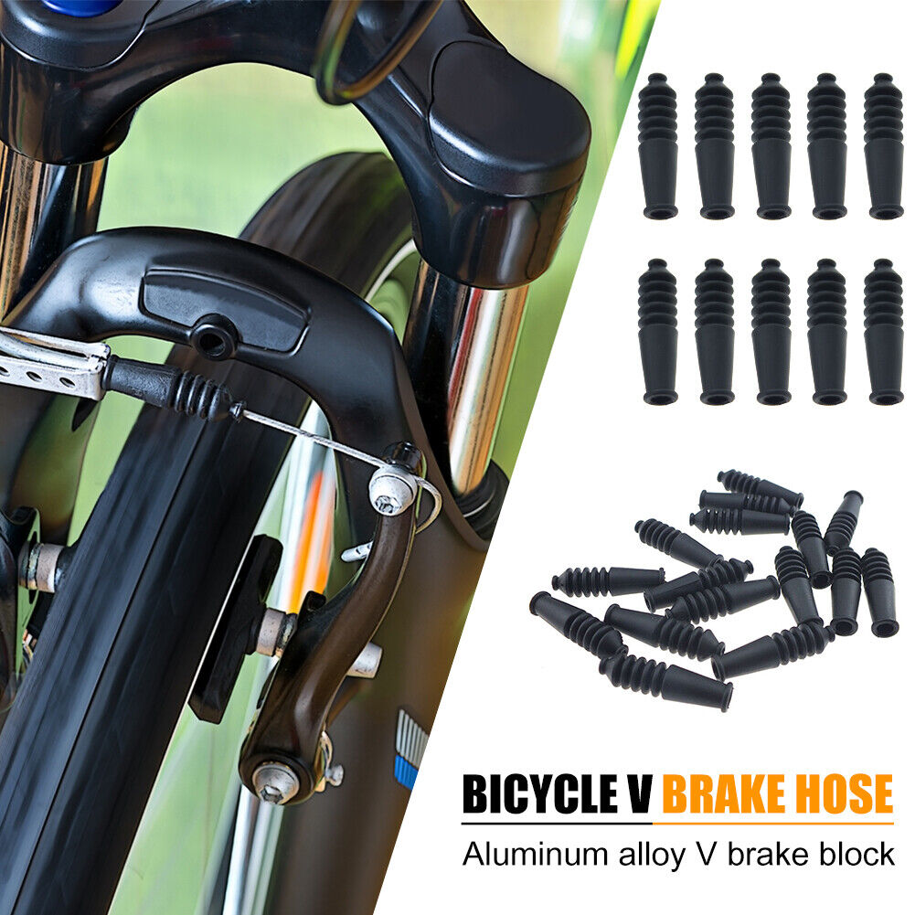 50pcs Rubber Bicycle V Brake Hose Cycling Braking System Line Dust Cover