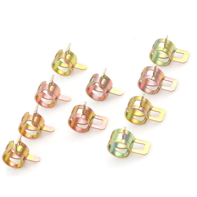 60pcs 6/9/10/12/14 / 15mm Spring clip Fuel Oil Line Silicone Vacuum Hose Clamp
