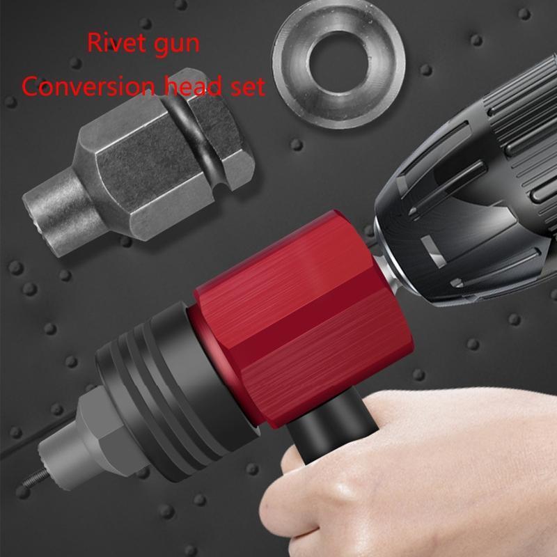Professional High Hardness Hexagon Drill Riveting Insert Nut Adapter Tool