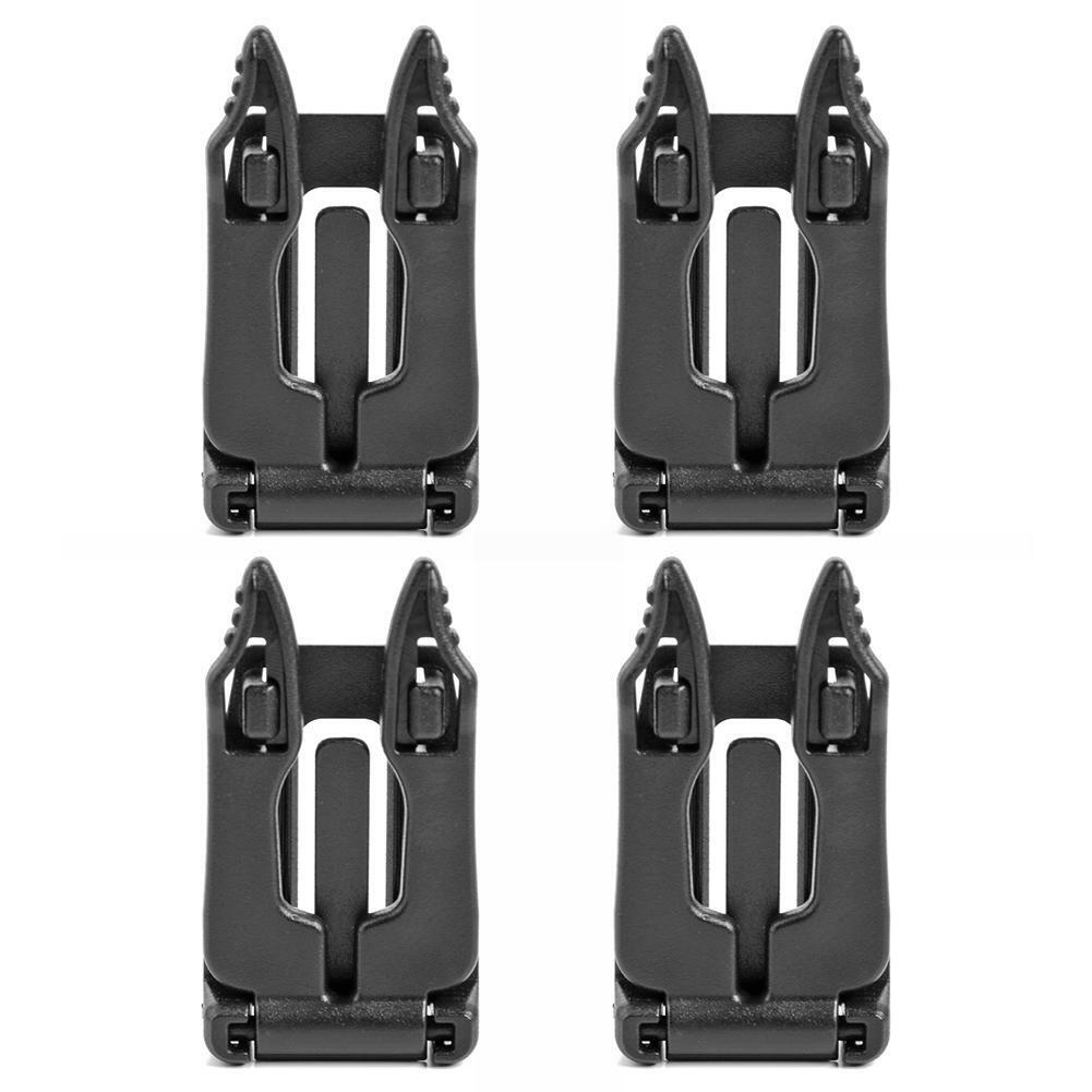 4pcs/pack Outdoor ITW Webbing Molle Attach Backpack Hang Buckle (Black)