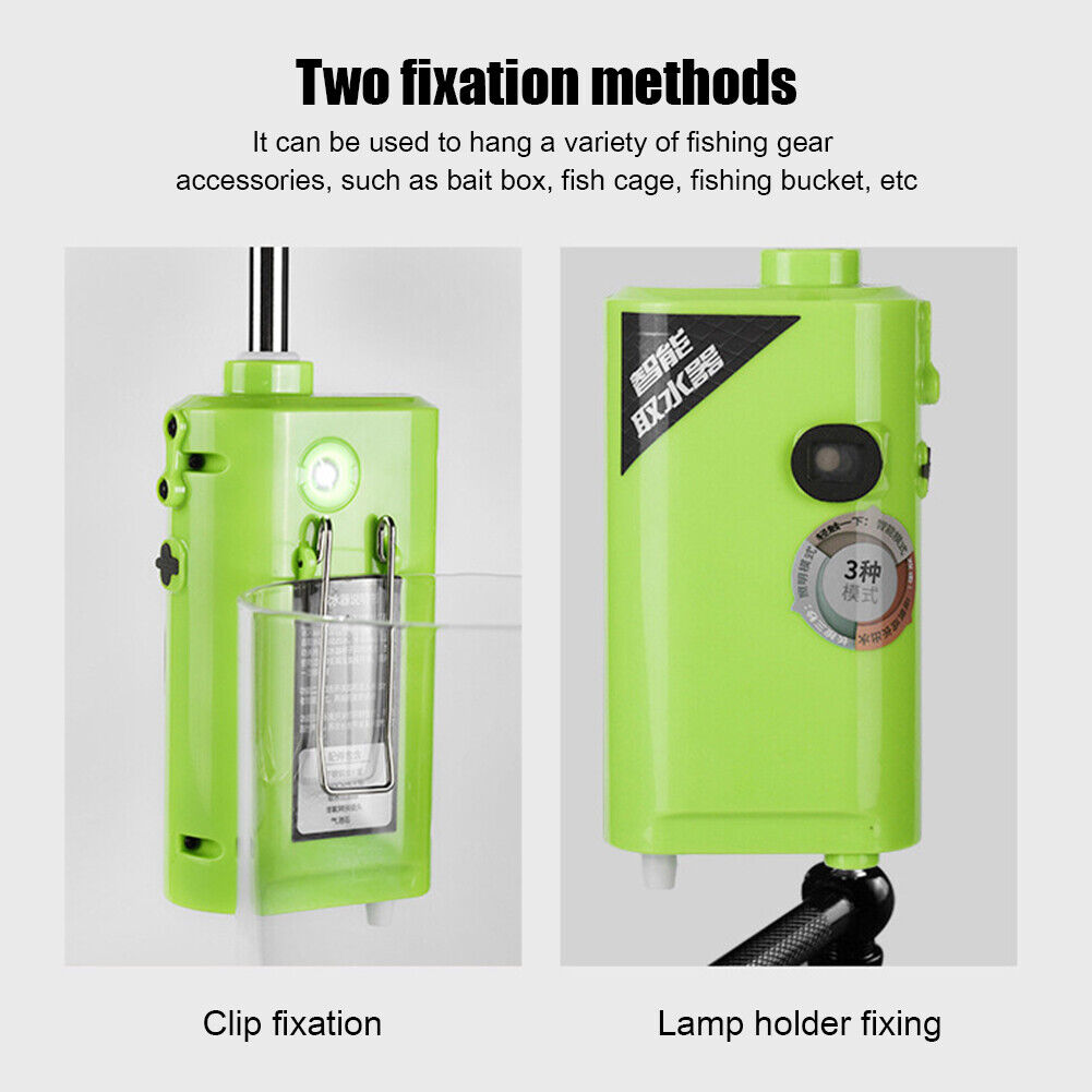 3 in 1 Fishing Oxygenation Air Pump Portable Charging Sensing Pump (Green)