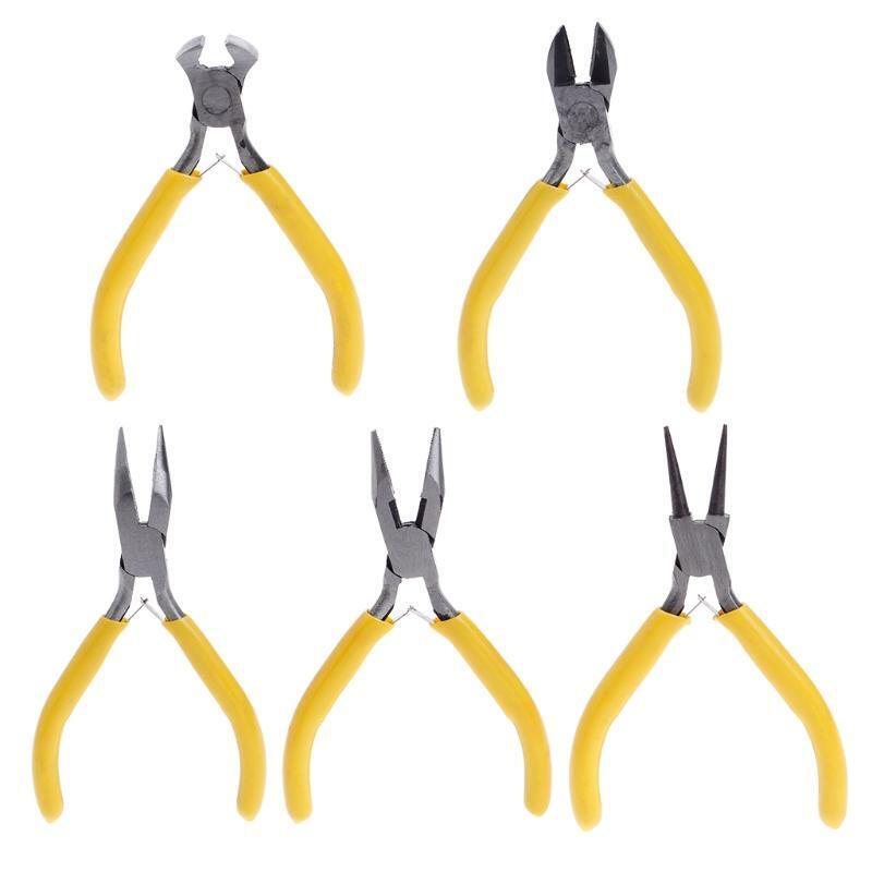5Pc/Set Mini Jewelry Pliers Precision Jewelry Carbon Steel Handmade Repair Tool