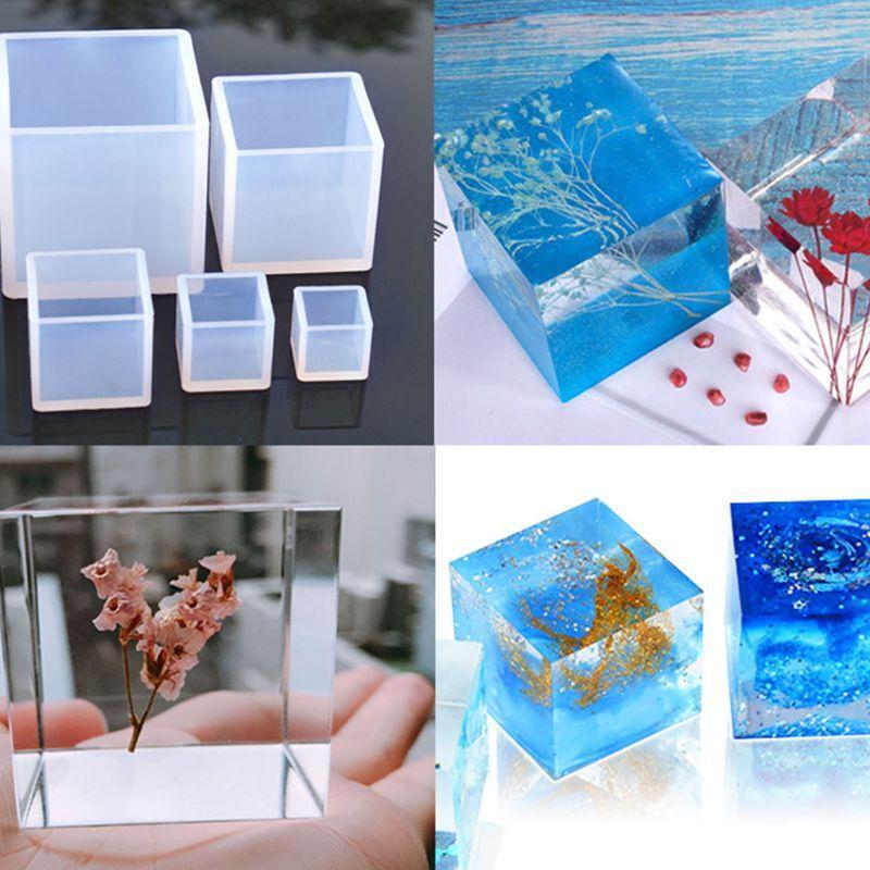 Flower Pot Square Silicone Mold DIY Crafts Candle Dried Flower Decorations Mold