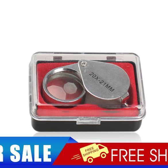 Mini 20 x 21mm Jeweler Loupe Eye Magnifier Magnifying Glass Triplet