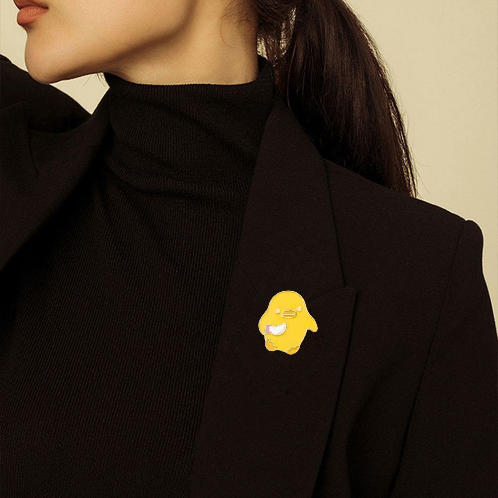 Metal Badge Cartoon Clothes Lapel Pin Animal Brooch Enamel Pins Yellow Duck