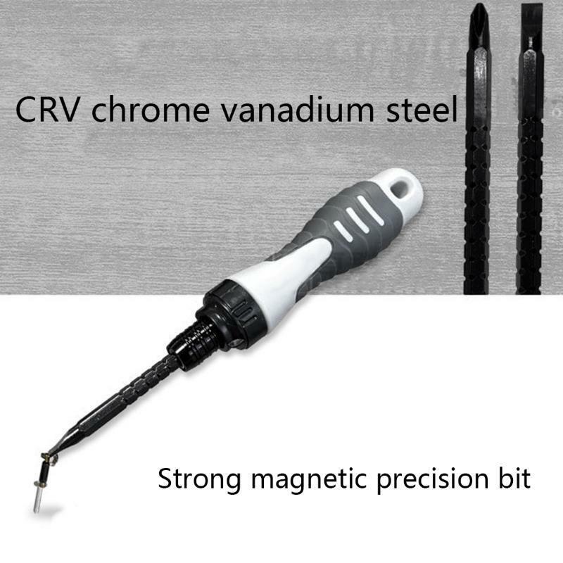 2-Way Screwdriver CR-V Steel Ratchet Screwdriver Strong Magnetic Screwdriver