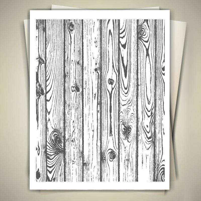 Wood Grain Silicone Clear Seal Stamp DIY Scrapbooking Emboss Photo Album Decor