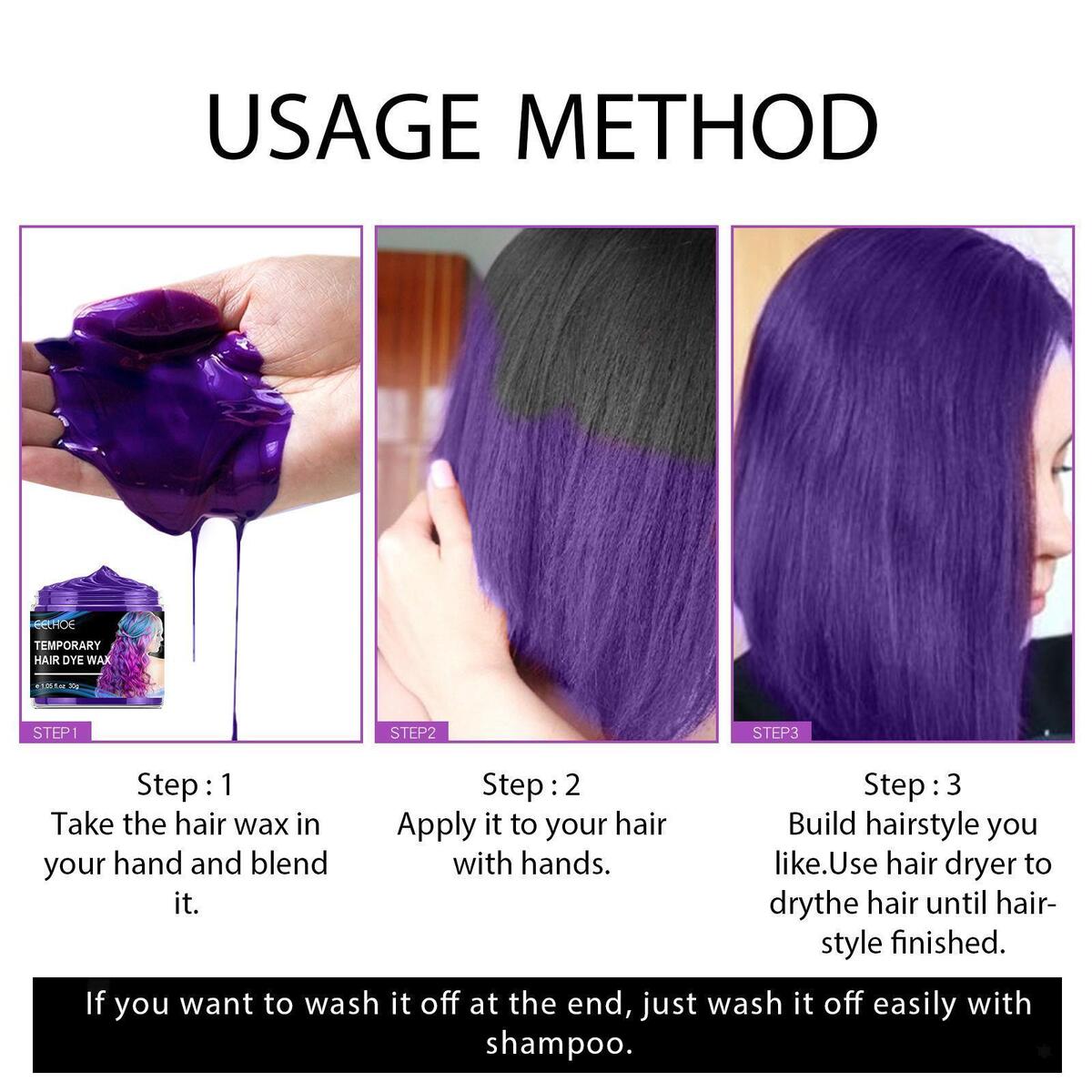 4 Pieces Temporary Hair Color Wax Hairstyle Washable for Birthday Girls Kids