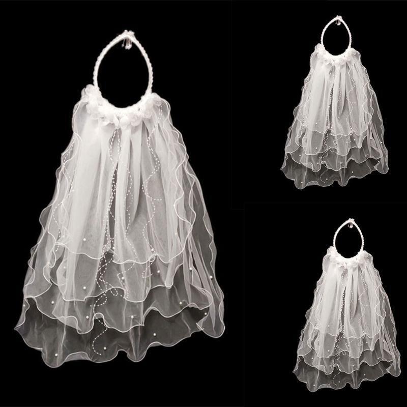 Wedding Veil Bridal Cathedral Transparent Veil Hair Accessory for Brides