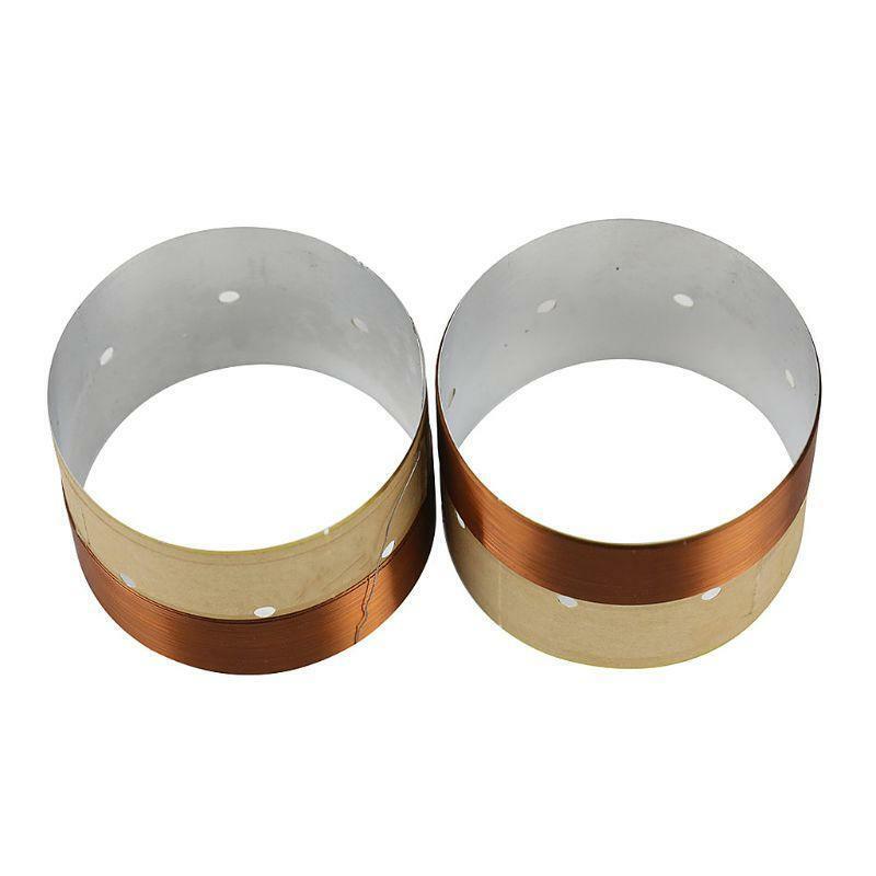1Pair 75.5MM Speaker Bass Voice Coil White Aluminum Sound Air Outlet for Speaker