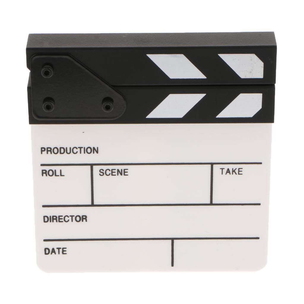 Acrylic Movie Props Film Making Clap Board Director Clapboard Black White