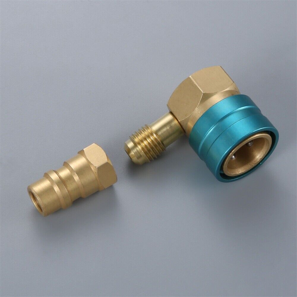 Low Side R1234yf Quick Coupler R12 to R134a Adapter Blue R-134a Service Port Cap