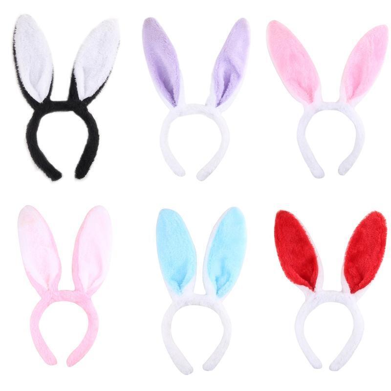 Women Cute Bunny Ear Headband Girls Makeup Hairband Easter Birthday Hair Decors