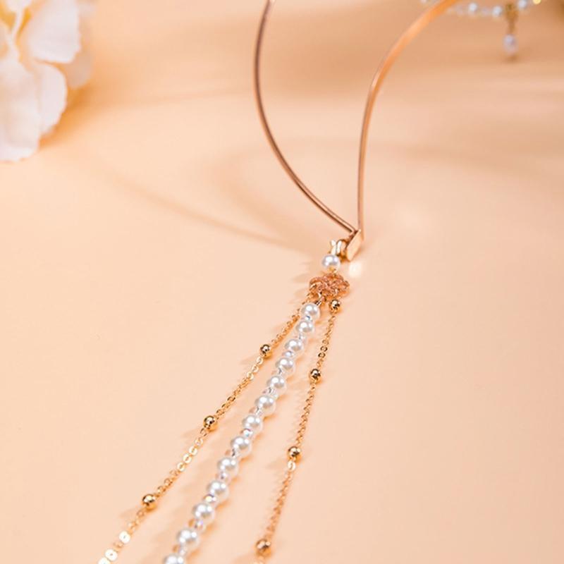 Tassel Crown Shape Hair Hoop Cute Wash Face Hair Holder Festival Party Headwear