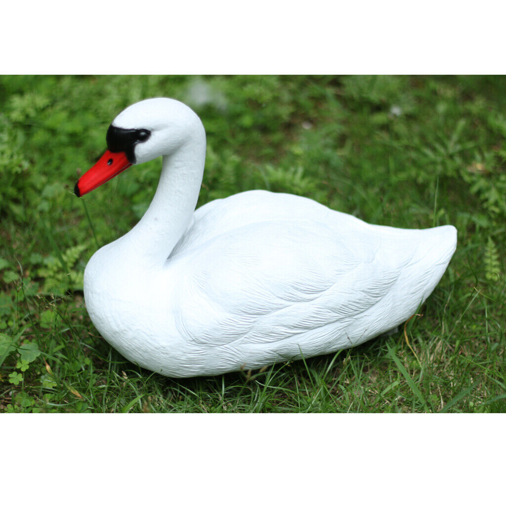 Realistic Plastic White Floating Swan Decoy Garden Scarer Hunting Shooting Decoy