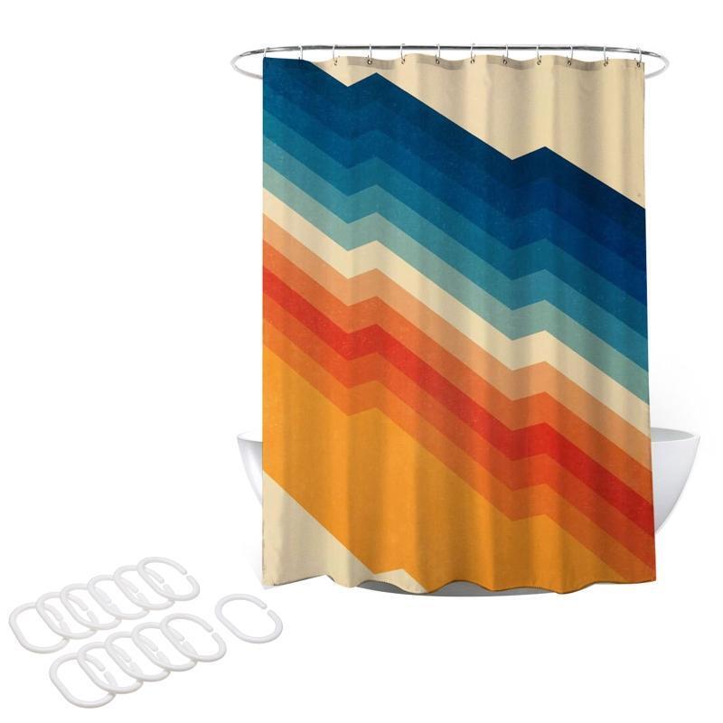 Morandi Color Shower Curtain Waterproof Mould Proof Polyester Bath Supplies